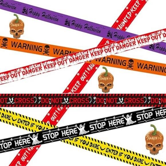 Halloween Decorations, Halloween Decor Outdoor Caution Tape Sign, 157 ft 7 kinds - Picture 8 of 8